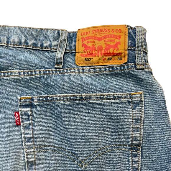 Levi’s 502 tapered jeans Custom Pattern Size 42x30 - Picture 4 of 11